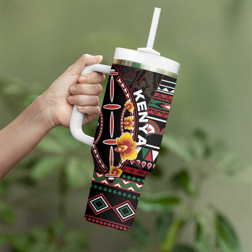 Personalized Kenya Tumbler With Handle Jamhuri ya Kenya Shield - Wonder Print Shop