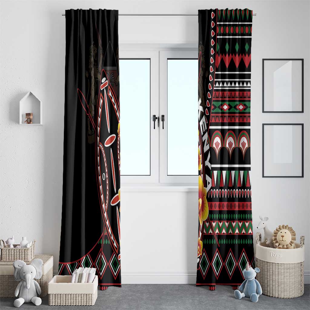 Kenya Window Curtain Jamhuri ya Kenya Shield - Wonder Print Shop