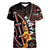 Personalized Kenya Women V-Neck T-Shirt Jamhuri ya Kenya Shield - Wonder Print Shop