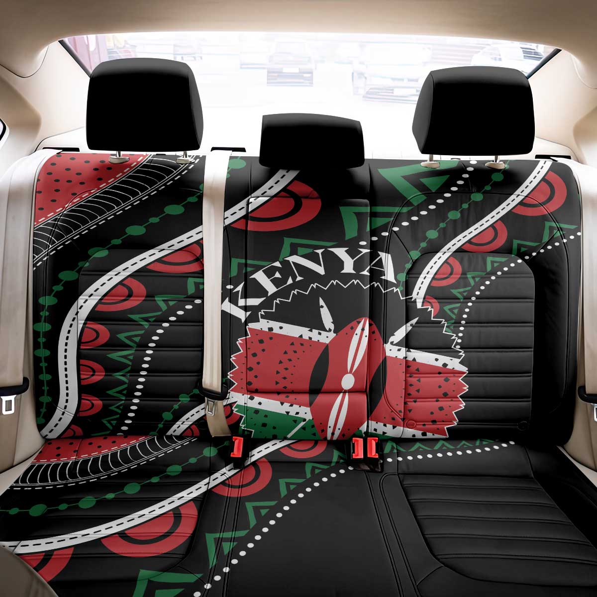 Kenya Back Car Seat Cover Harambee African Pattern - Wonder Print Shop