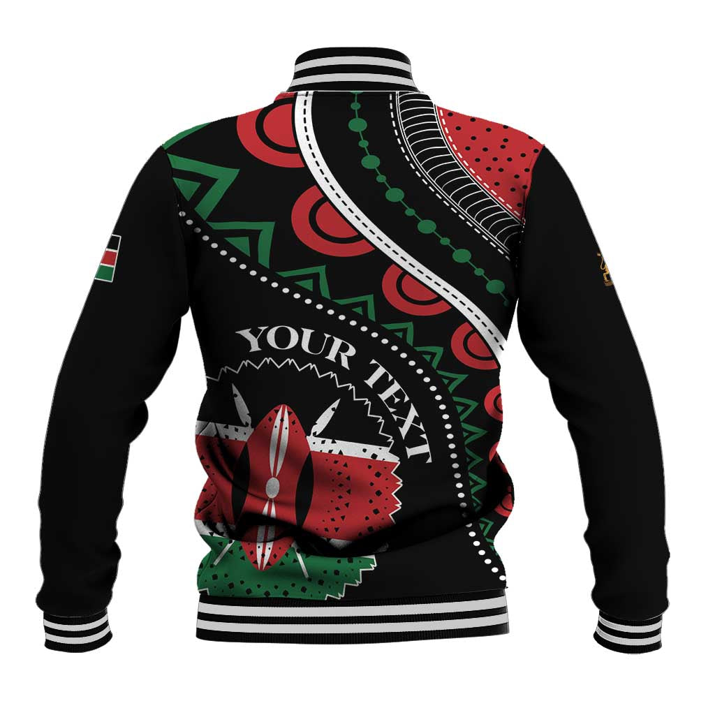 Personalized Kenya Baseball Jacket Harambee African Pattern - Wonder Print Shop