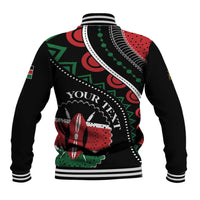 Personalized Kenya Baseball Jacket Harambee African Pattern - Wonder Print Shop