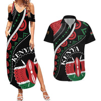 Personalized Kenya Couples Matching Summer Maxi Dress and Hawaiian Shirt Harambee African Pattern - Wonder Print Shop