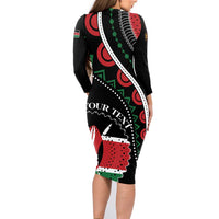 Personalized Kenya Family Matching Long Sleeve Bodycon Dress and Hawaiian Shirt Harambee African Pattern - Wonder Print Shop