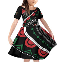 Personalized Kenya Family Matching Off Shoulder Short Dress and Hawaiian Shirt Harambee African Pattern - Wonder Print Shop
