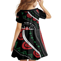 Personalized Kenya Family Matching Short Sleeve Bodycon Dress and Hawaiian Shirt Harambee African Pattern - Wonder Print Shop