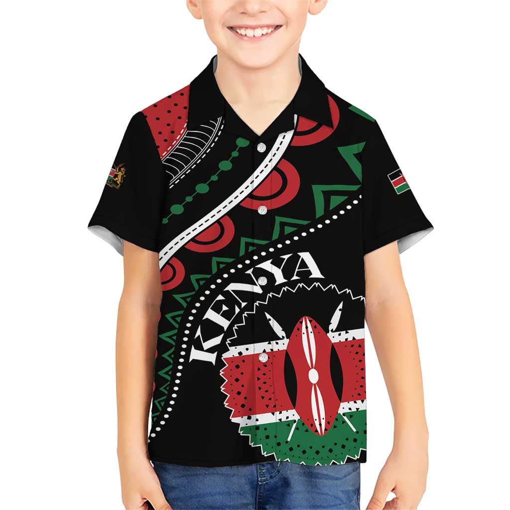 Personalized Kenya Kid Hawaiian Shirt Harambee African Pattern - Wonder Print Shop