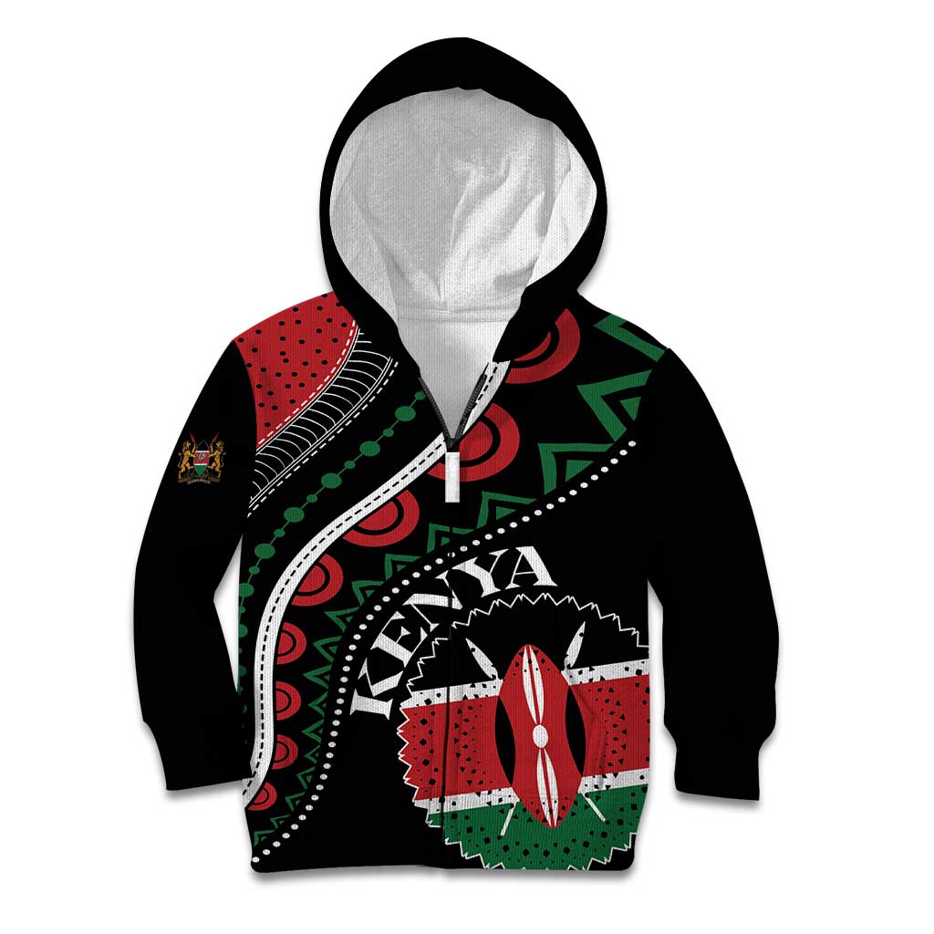 Personalized Kenya Kid Hoodie Harambee African Pattern - Wonder Print Shop