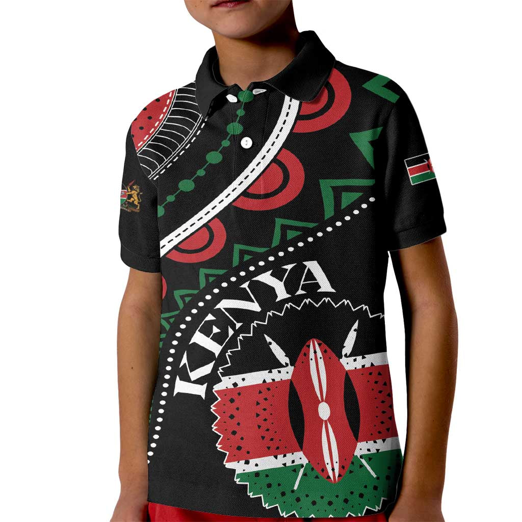 Personalized Kenya Kid Polo Shirt Harambee African Pattern - Wonder Print Shop