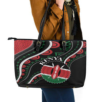 Kenya Leather Tote Bag Harambee African Pattern - Wonder Print Shop