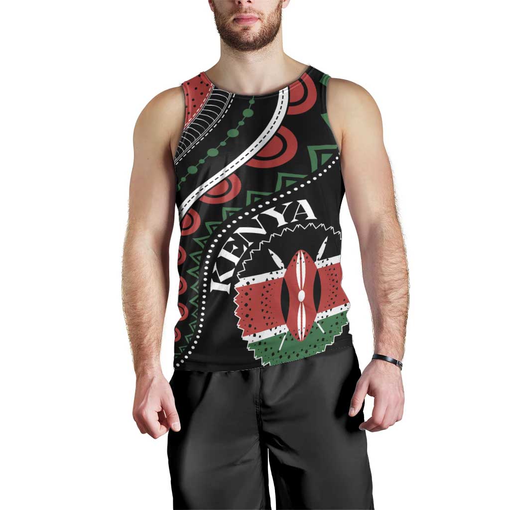 Personalized Kenya Men Tank Top Harambee African Pattern - Wonder Print Shop