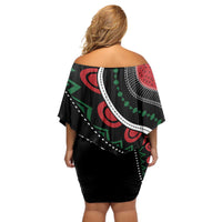 Personalized Kenya Off Shoulder Short Dress Harambee African Pattern - Wonder Print Shop