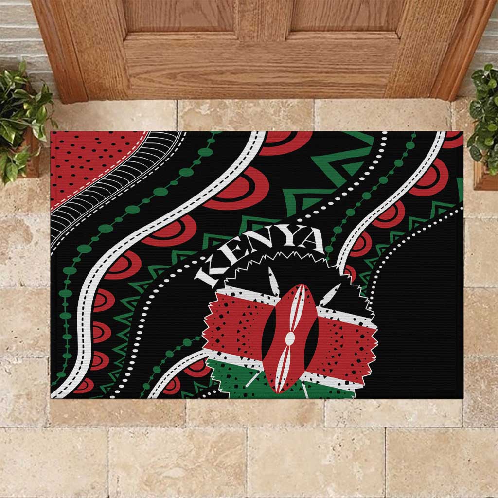 Kenya Rubber Doormat Harambee African Pattern - Wonder Print Shop