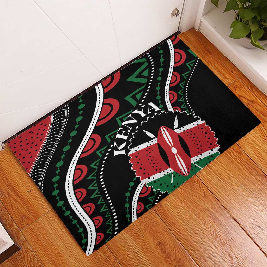 Kenya Rubber Doormat Harambee African Pattern - Wonder Print Shop