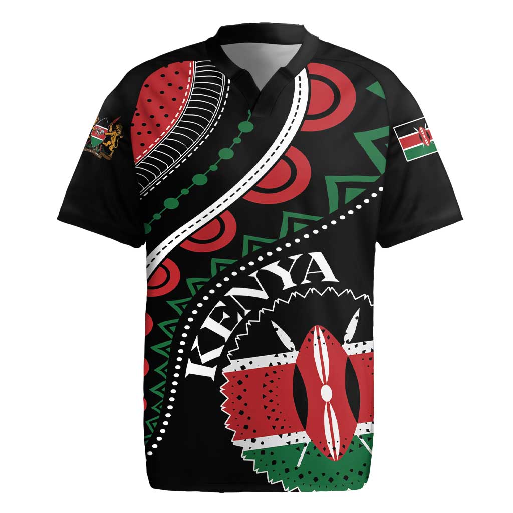 Personalized Kenya Rugby Jersey Harambee African Pattern - Wonder Print Shop