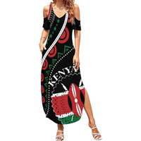 Personalized Kenya Summer Maxi Dress Harambee African Pattern - Wonder Print Shop