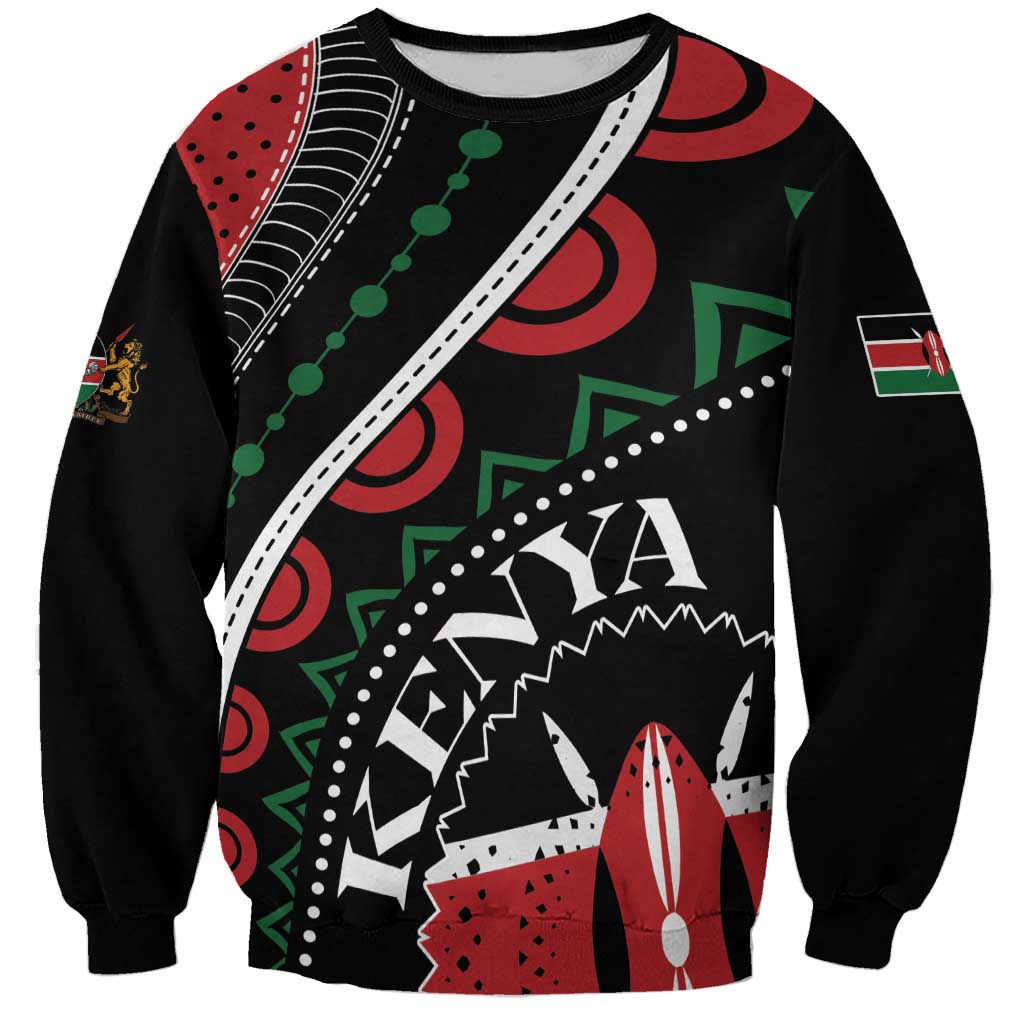Personalized Kenya Sweatshirt Harambee African Pattern - Wonder Print Shop