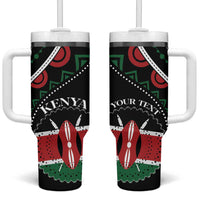 Personalized Kenya Tumbler With Handle Harambee African Pattern - Wonder Print Shop
