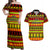 Custom Hawaii Christmas Couples Matching Off Shoulder Maxi Dress and Hawaiian Shirt Hawaiian Quilt Pattern Reggae Version - Wonder Print Shop