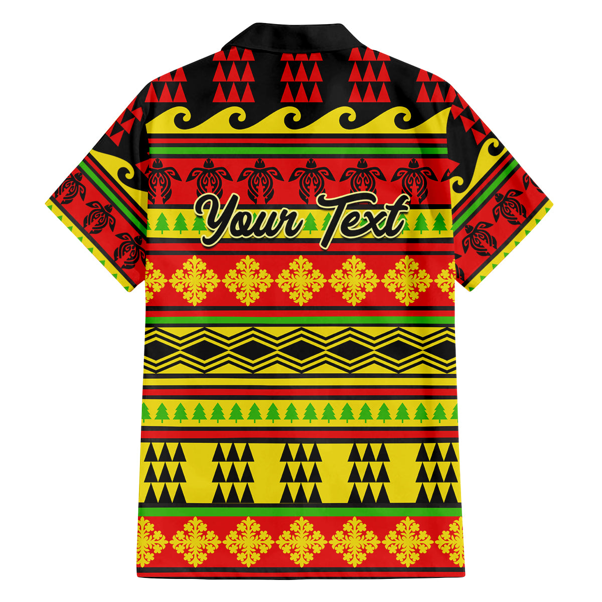 Custom Hawaii Christmas Family Matching Long Sleeve Bodycon Dress and Hawaiian Shirt Hawaiian Quilt Pattern Reggae Version - Wonder Print Shop