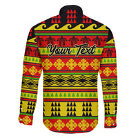 Custom Hawaii Christmas Family Matching Long Sleeve Bodycon Dress and Hawaiian Shirt Hawaiian Quilt Pattern Reggae Version - Wonder Print Shop