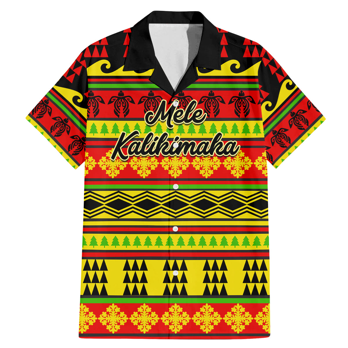 Custom Hawaii Christmas Family Matching Mermaid Dress and Hawaiian Shirt Hawaiian Quilt Pattern Reggae Version - Wonder Print Shop