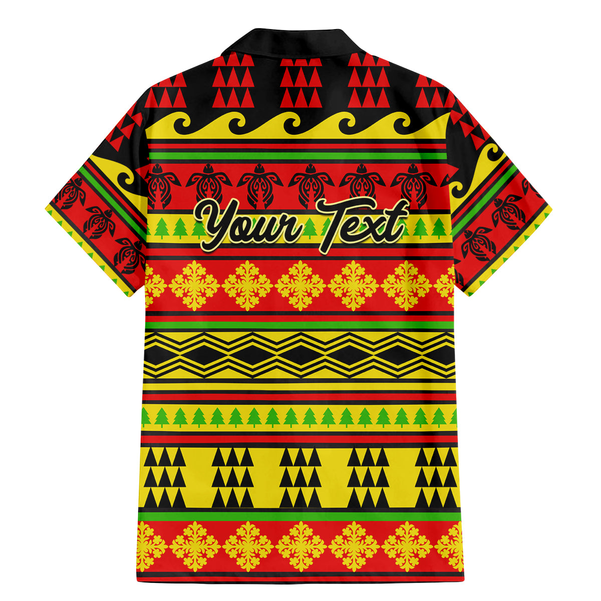 Custom Hawaii Christmas Family Matching Mermaid Dress and Hawaiian Shirt Hawaiian Quilt Pattern Reggae Version - Wonder Print Shop