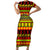 Custom Hawaii Christmas Family Matching Short Sleeve Bodycon Dress and Hawaiian Shirt Hawaiian Quilt Pattern Reggae Version - Wonder Print Shop
