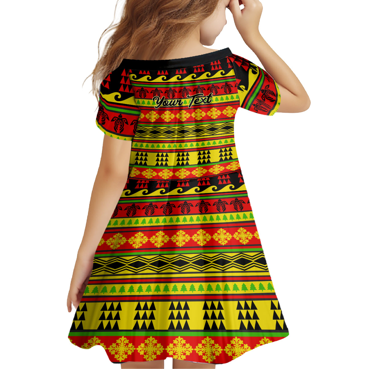 Custom Hawaii Christmas Family Matching Summer Maxi Dress and Hawaiian Shirt Hawaiian Quilt Pattern Reggae Version - Wonder Print Shop