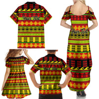 Custom Hawaii Christmas Family Matching Summer Maxi Dress and Hawaiian Shirt Hawaiian Quilt Pattern Reggae Version - Wonder Print Shop
