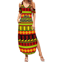 Custom Hawaii Christmas Family Matching Summer Maxi Dress and Hawaiian Shirt Hawaiian Quilt Pattern Reggae Version - Wonder Print Shop