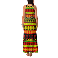 Custom Hawaii Christmas Family Matching Tank Maxi Dress and Hawaiian Shirt Hawaiian Quilt Pattern Reggae Version - Wonder Print Shop