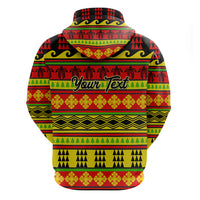 Custom Hawaii Christmas Hoodie Hawaiian Quilt Pattern Reggae Version - Wonder Print Shop