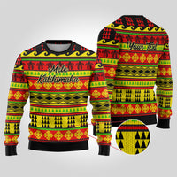 Personalised Hawaii Christmas Ugly Christmas Sweater Hawaiian Quilt Pattern Reggae Version - Wonder Print Shop