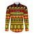 Custom Hawaii Christmas Long Sleeve Button Shirt Hawaiian Quilt Pattern Reggae Version - Wonder Print Shop