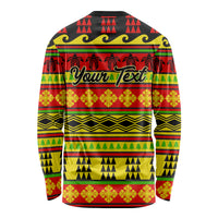 Custom Hawaii Christmas Long Sleeve Shirt Hawaiian Quilt Pattern Reggae Version - Wonder Print Shop