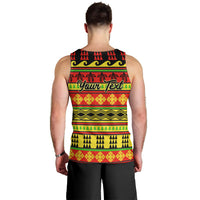 Custom Hawaii Christmas Men Tank Top Hawaiian Quilt Pattern Reggae Version - Wonder Print Shop