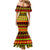 Custom Hawaii Christmas Mermaid Dress Hawaiian Quilt Pattern Reggae Version - Wonder Print Shop