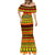 Custom Hawaii Christmas Mermaid Dress Hawaiian Quilt Pattern Reggae Version - Wonder Print Shop