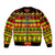 Custom Hawaii Christmas Sleeve Zip Bomber Jacket Hawaiian Quilt Pattern Reggae Version - Wonder Print Shop