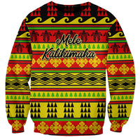 Custom Hawaii Christmas Sweatshirt Hawaiian Quilt Pattern Reggae Version - Wonder Print Shop