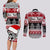 Custom New Zealand Christmas Couples Matching Long Sleeve Bodycon Dress and Long Sleeve Button Shirt Maori Meri Kirihimete Moko - Wonder Print Shop