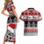 Custom New Zealand Christmas Couples Matching Short Sleeve Bodycon Dress and Hawaiian Shirt Maori Meri Kirihimete Moko - Wonder Print Shop