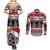 Custom New Zealand Christmas Couples Matching Summer Maxi Dress and Long Sleeve Button Shirt Maori Meri Kirihimete Moko - Wonder Print Shop