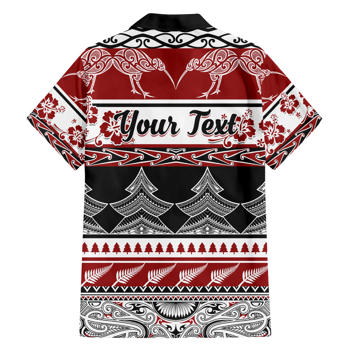 Custom New Zealand Christmas Family Matching Off Shoulder Long Sleeve Dress and Hawaiian Shirt Maori Meri Kirihimete Moko - Wonder Print Shop