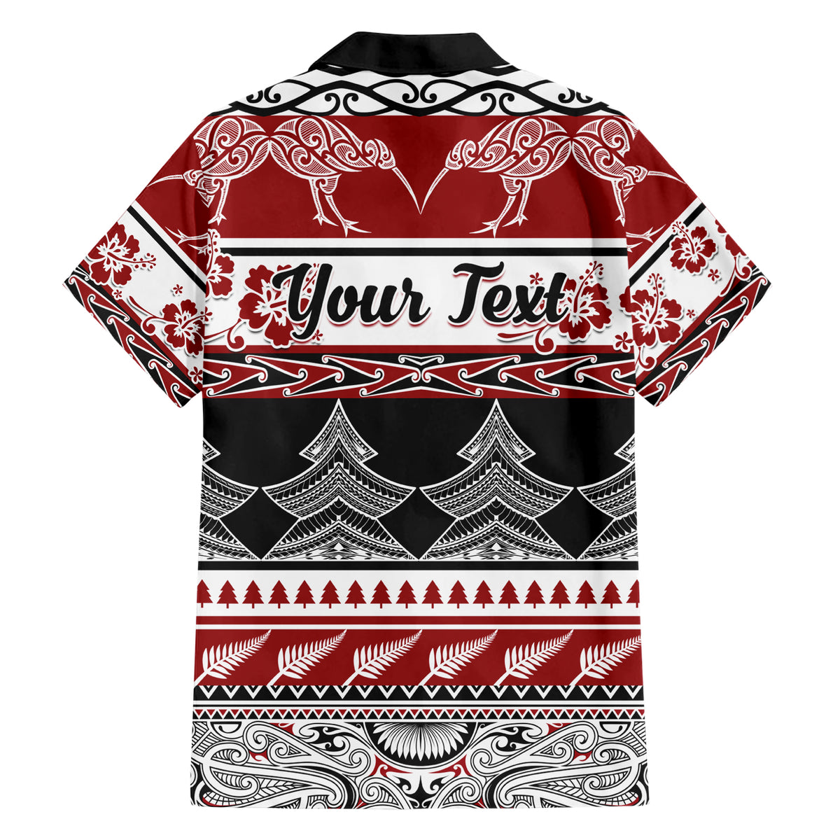 Custom New Zealand Christmas Family Matching Short Sleeve Bodycon Dress and Hawaiian Shirt Maori Meri Kirihimete Moko - Wonder Print Shop