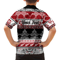 Custom New Zealand Christmas Family Matching Tank Maxi Dress and Hawaiian Shirt Maori Meri Kirihimete Moko - Wonder Print Shop