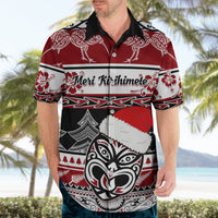 Custom New Zealand Christmas Hawaiian Shirt Maori Meri Kirihimete Moko - Wonder Print Shop