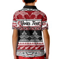 Custom New Zealand Christmas Kid Polo Shirt Maori Meri Kirihimete Moko - Wonder Print Shop