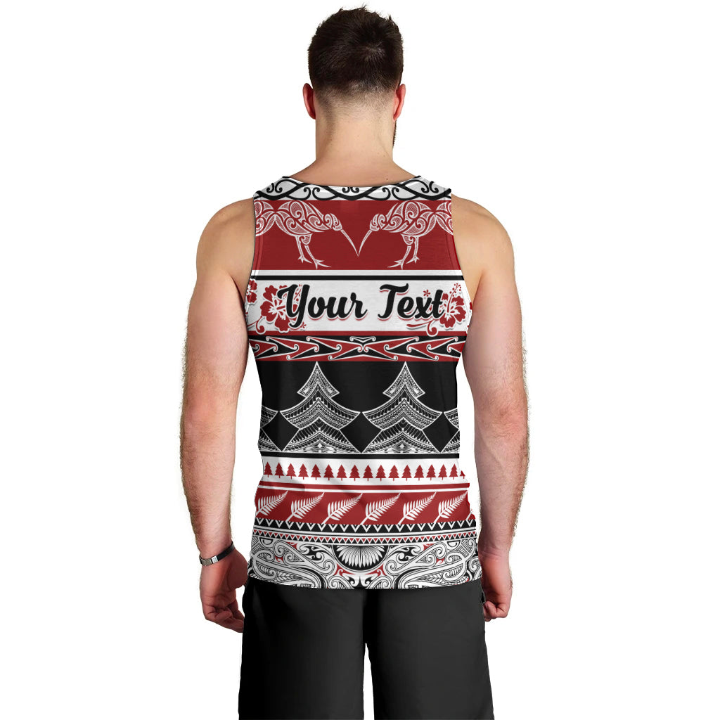 Custom New Zealand Christmas Men Tank Top Maori Meri Kirihimete Moko - Wonder Print Shop